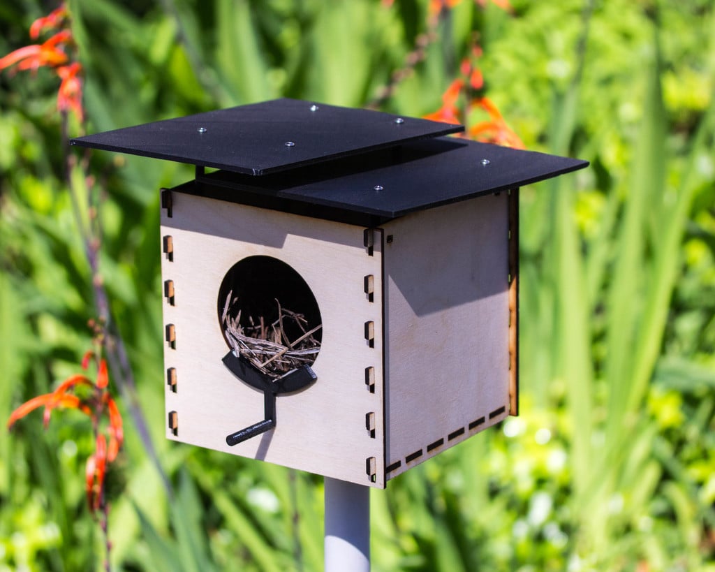 Modern Birdhouse for 3D Printer, Lasercutter, or CNC