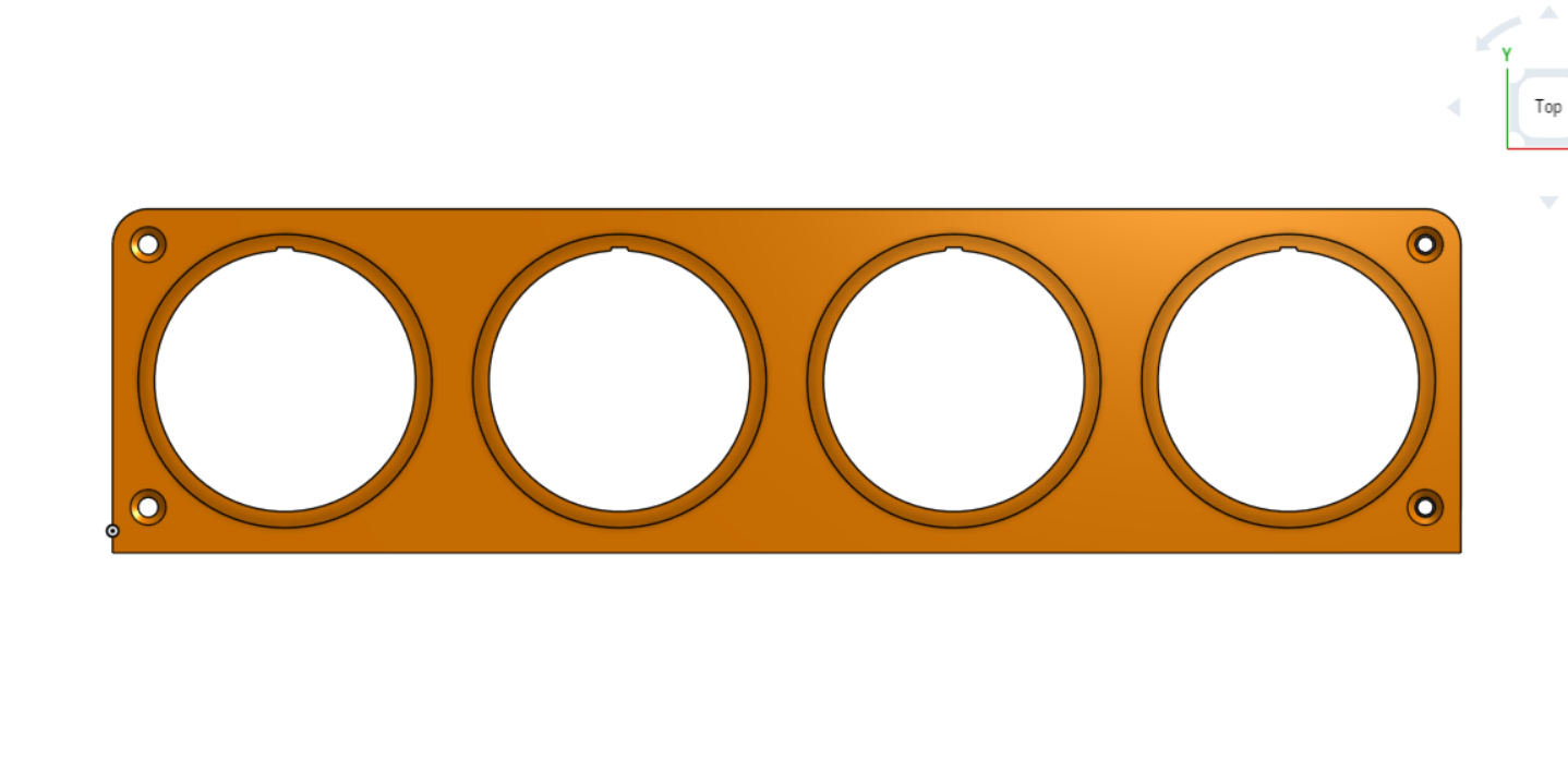 Nissan D21 square dash center vent gauge pod