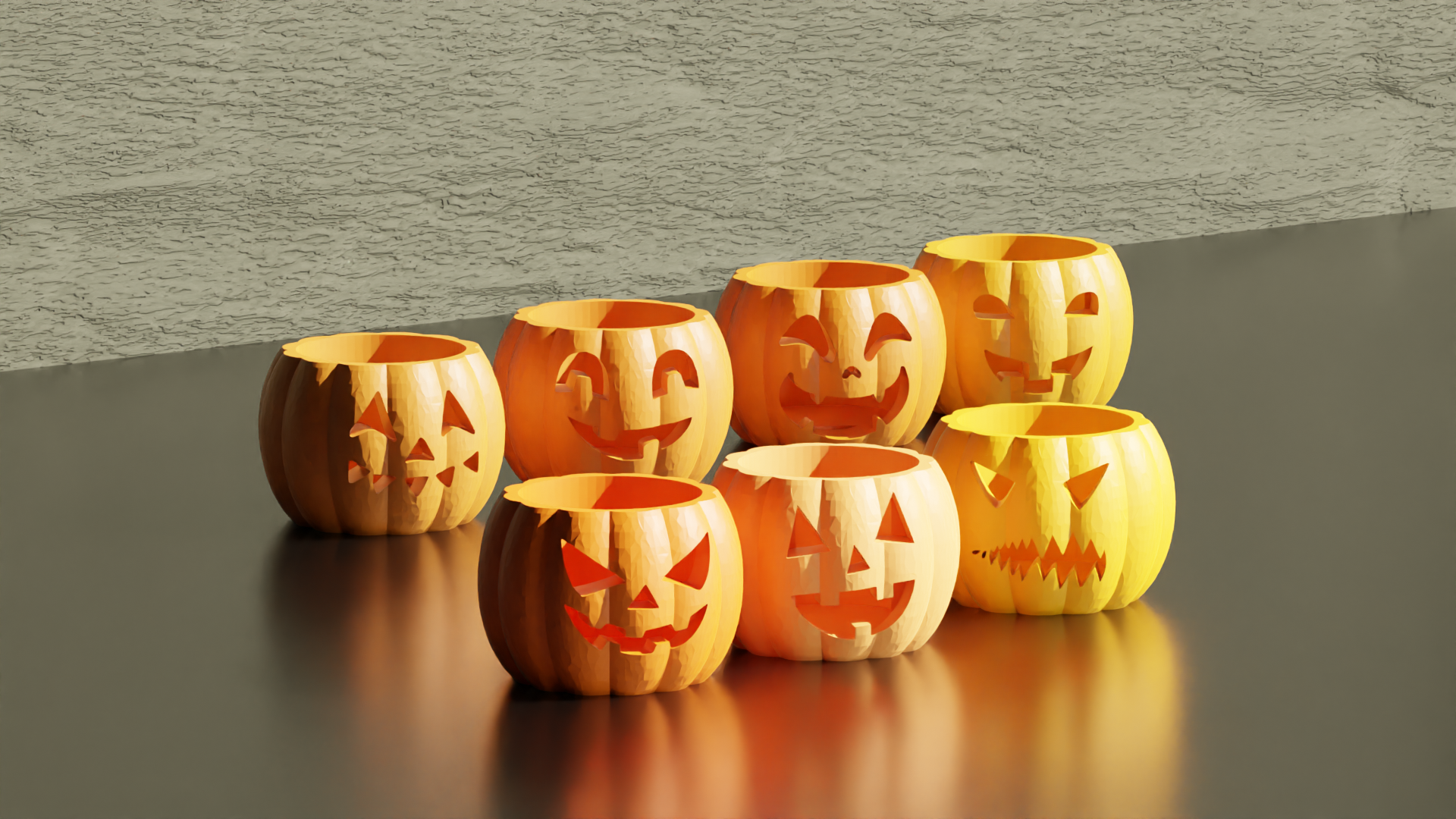 Pumpkins Tealight - Halloween (Decoration)