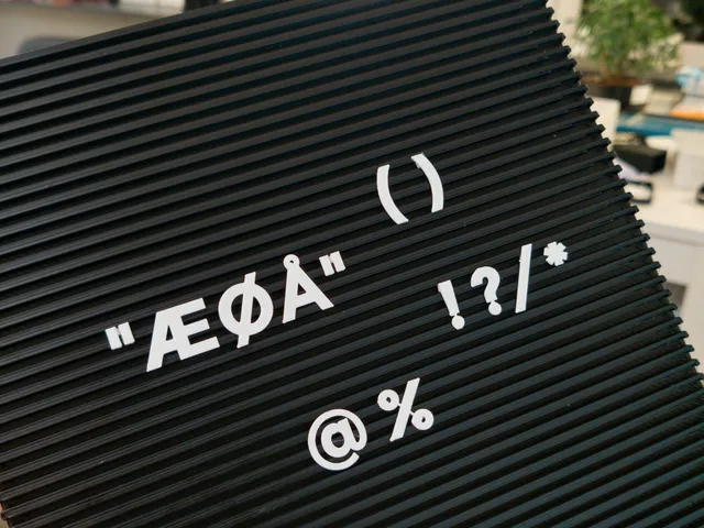 ÆØÅ and some special symbols for @flowalistik Letter Board