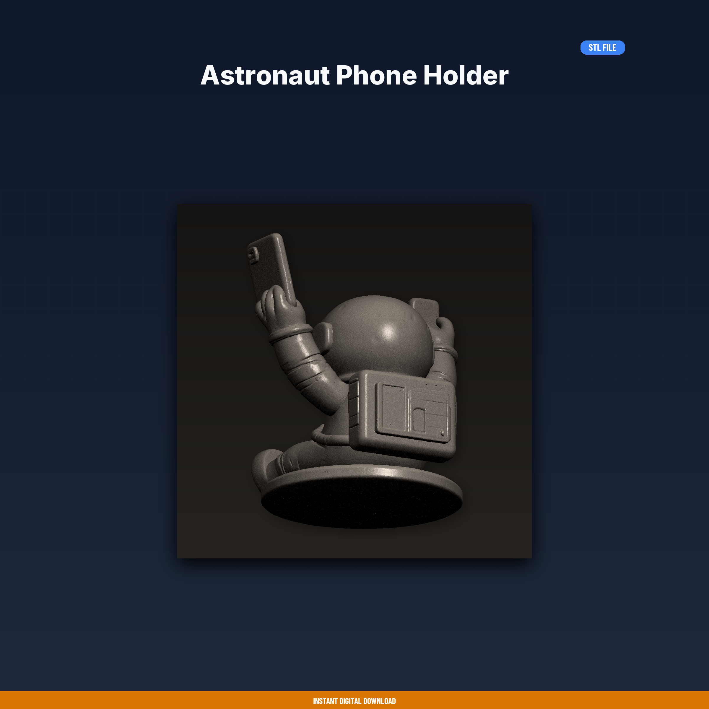 Astronaut Phone Holder - 3D Printable STL File