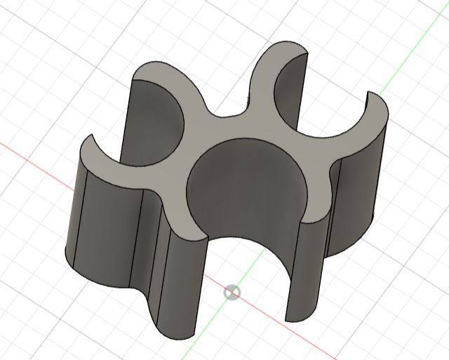 Bambu Lab AMS Cable Clip for two PTFE tubes 3D model thumbnail