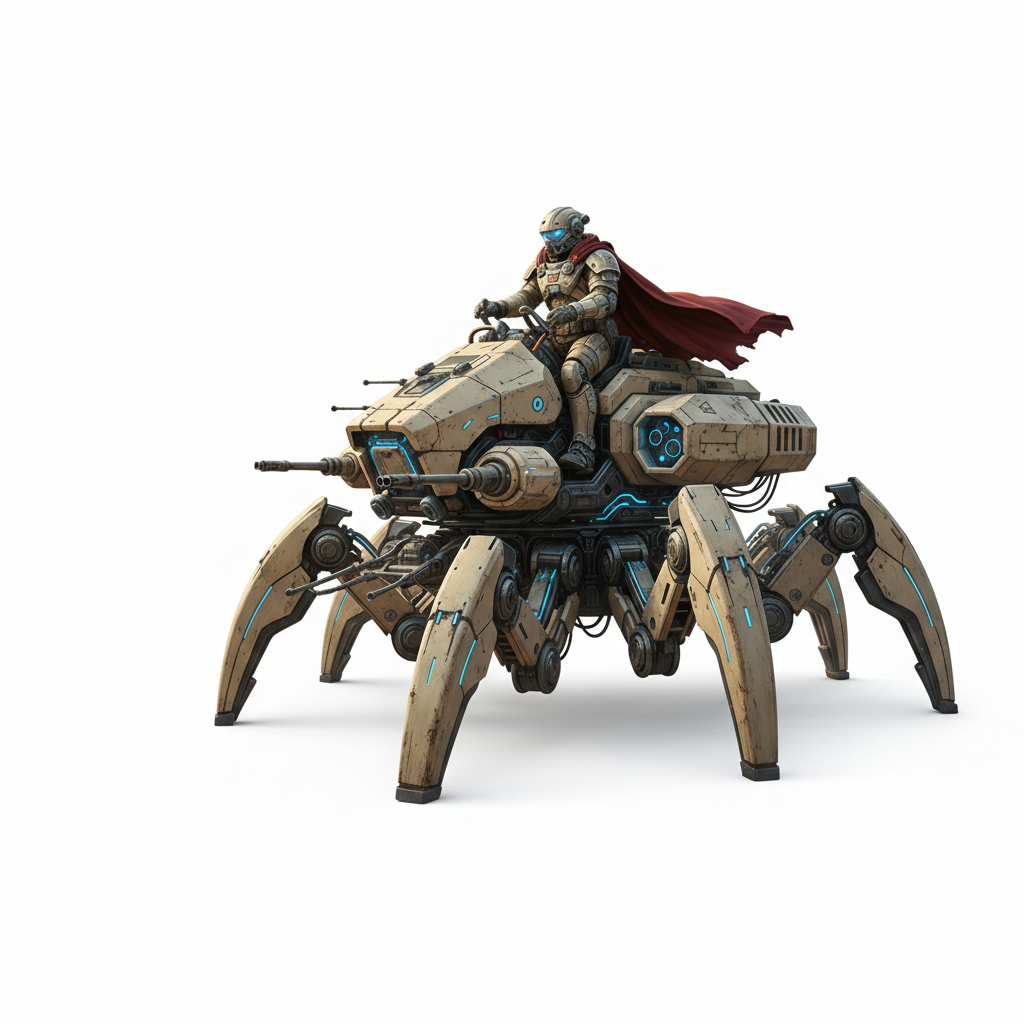 Jinete Araña Mecanizada 3D model