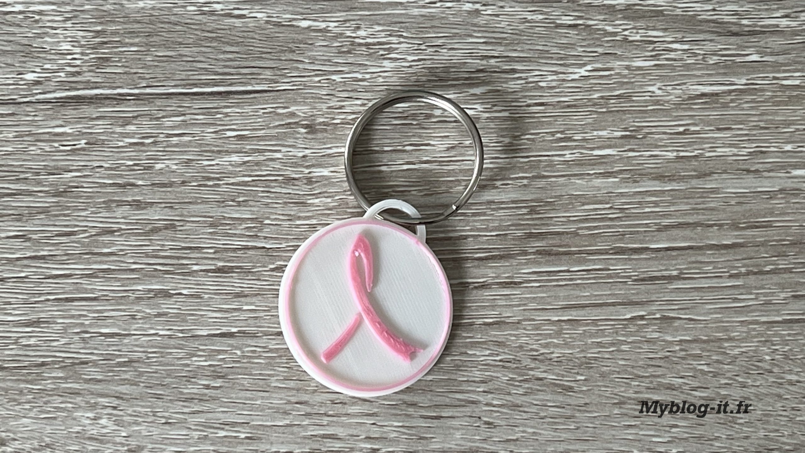Porte clé octobre rose / Pink October key ring