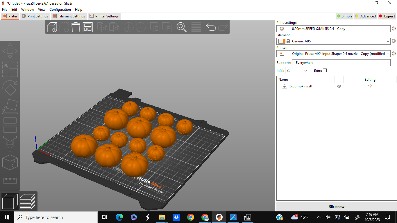 14 small pumpkins