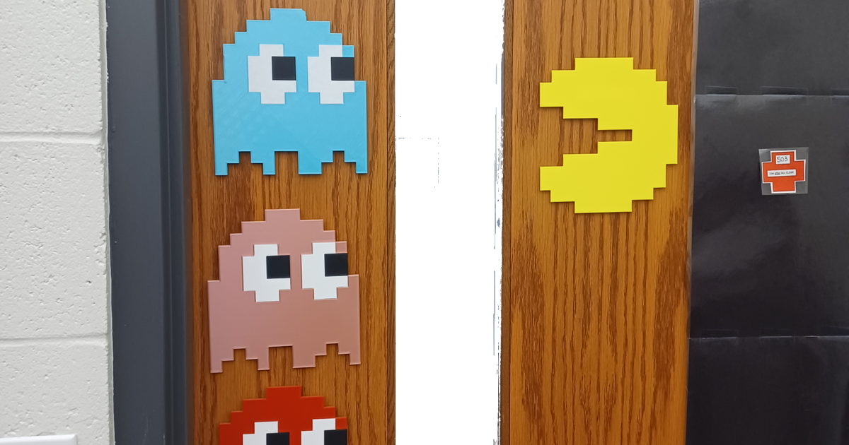 Pixel Pacman Ghosts by stemgeek | Download free STL model | Printables.com