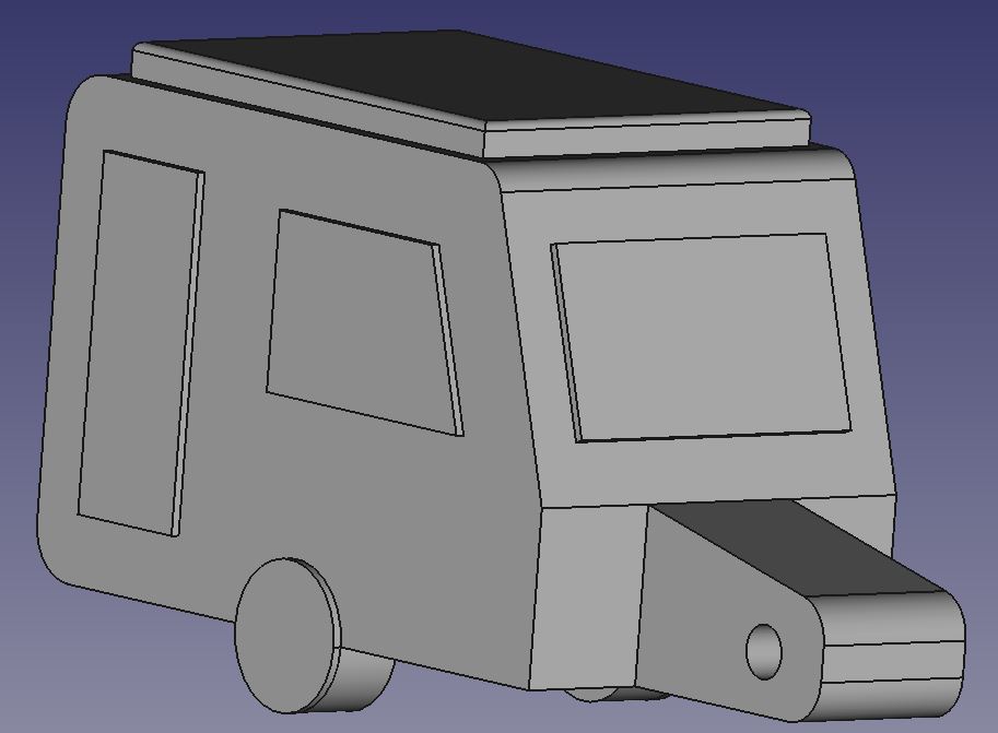 Camping Caravan Key Ring