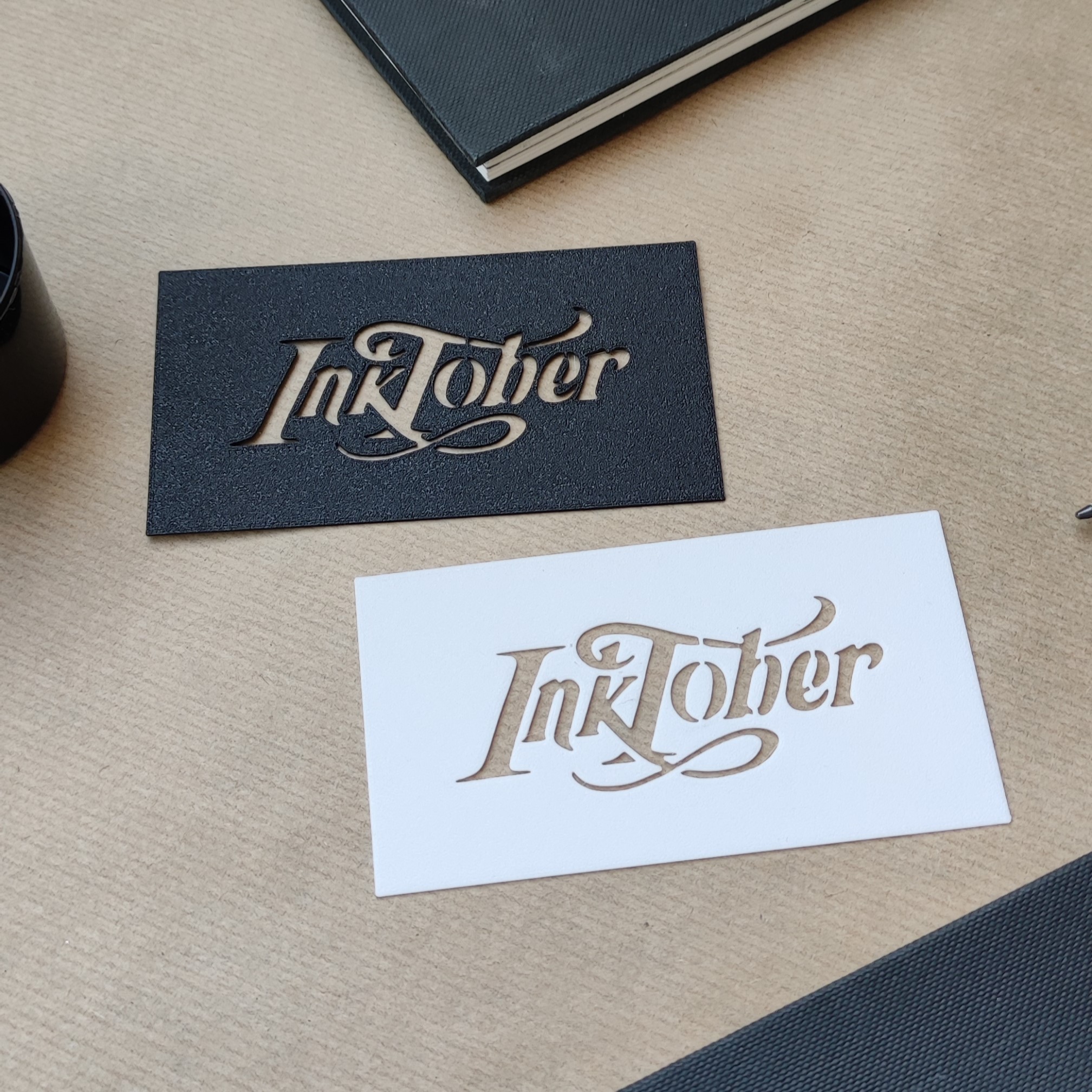 Inktober Logo Stencil for Sketchbooks in A6, A5 and A4 sizes, spray ...