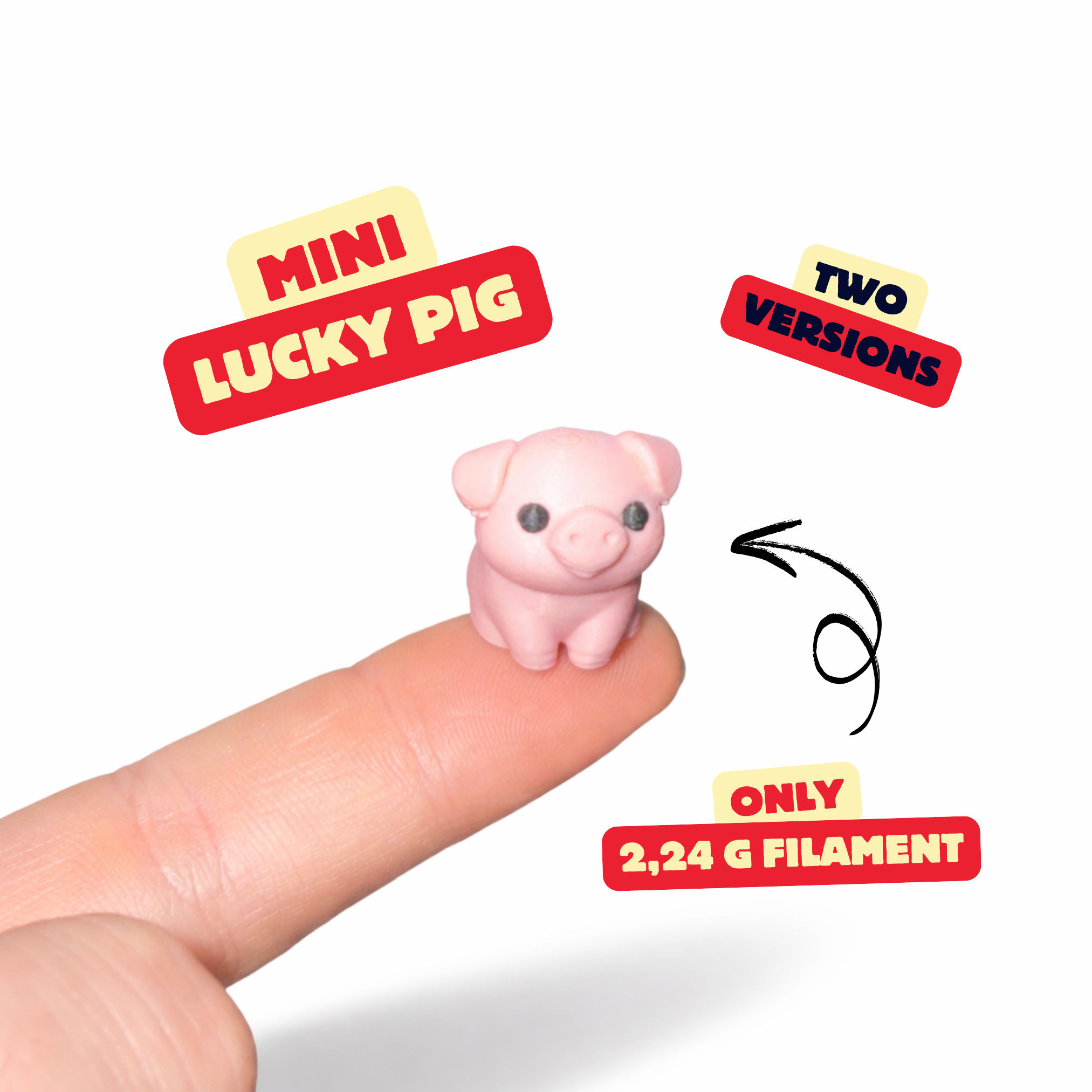 MINI LUCKY PIG / PERFECT SILVESTER GIFT / NEW YEAR EVE GIFT / SILVESTERPARTY