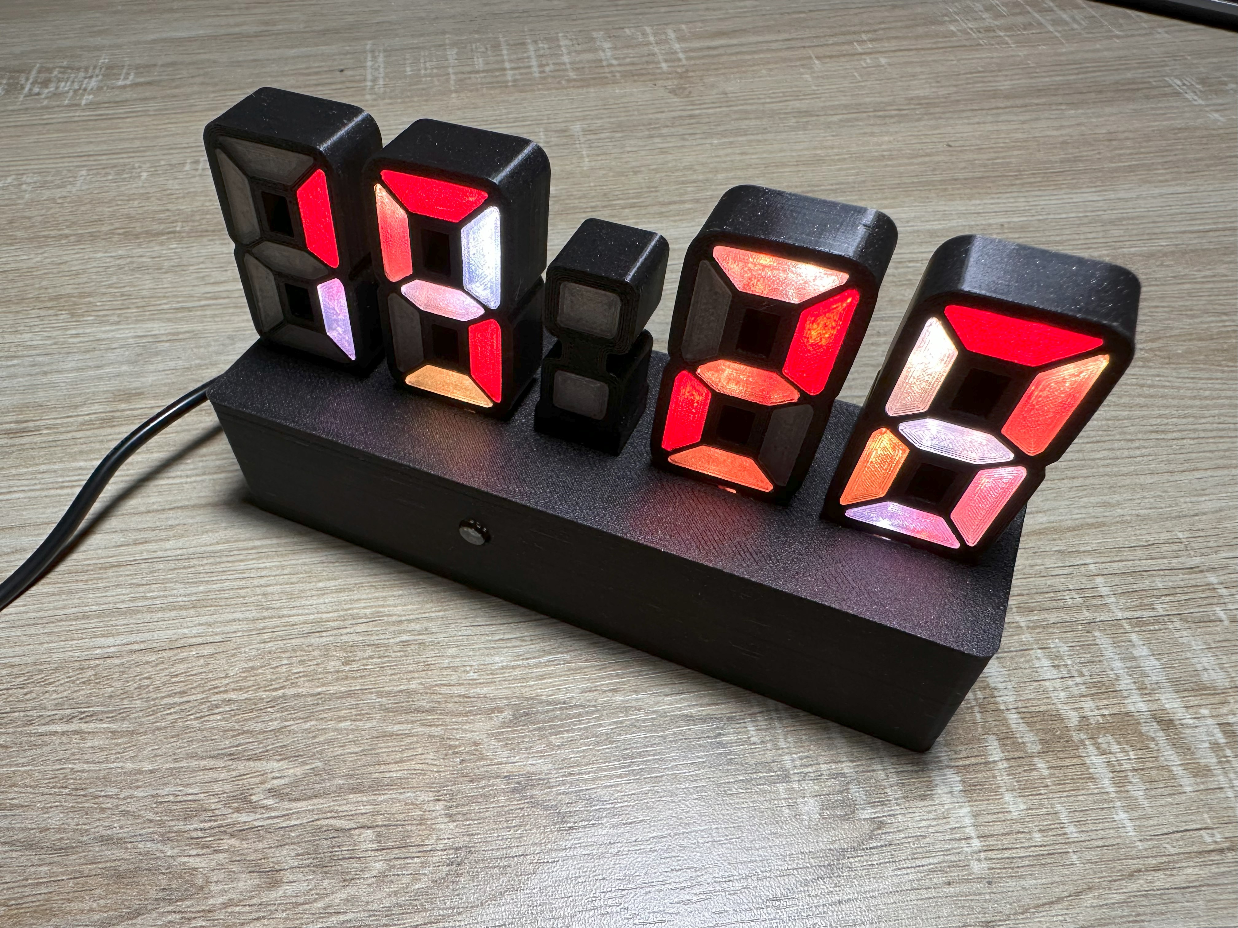 Miniatura 2 do modelo 3D LED Clock - MICRO [ powered by WLED ]