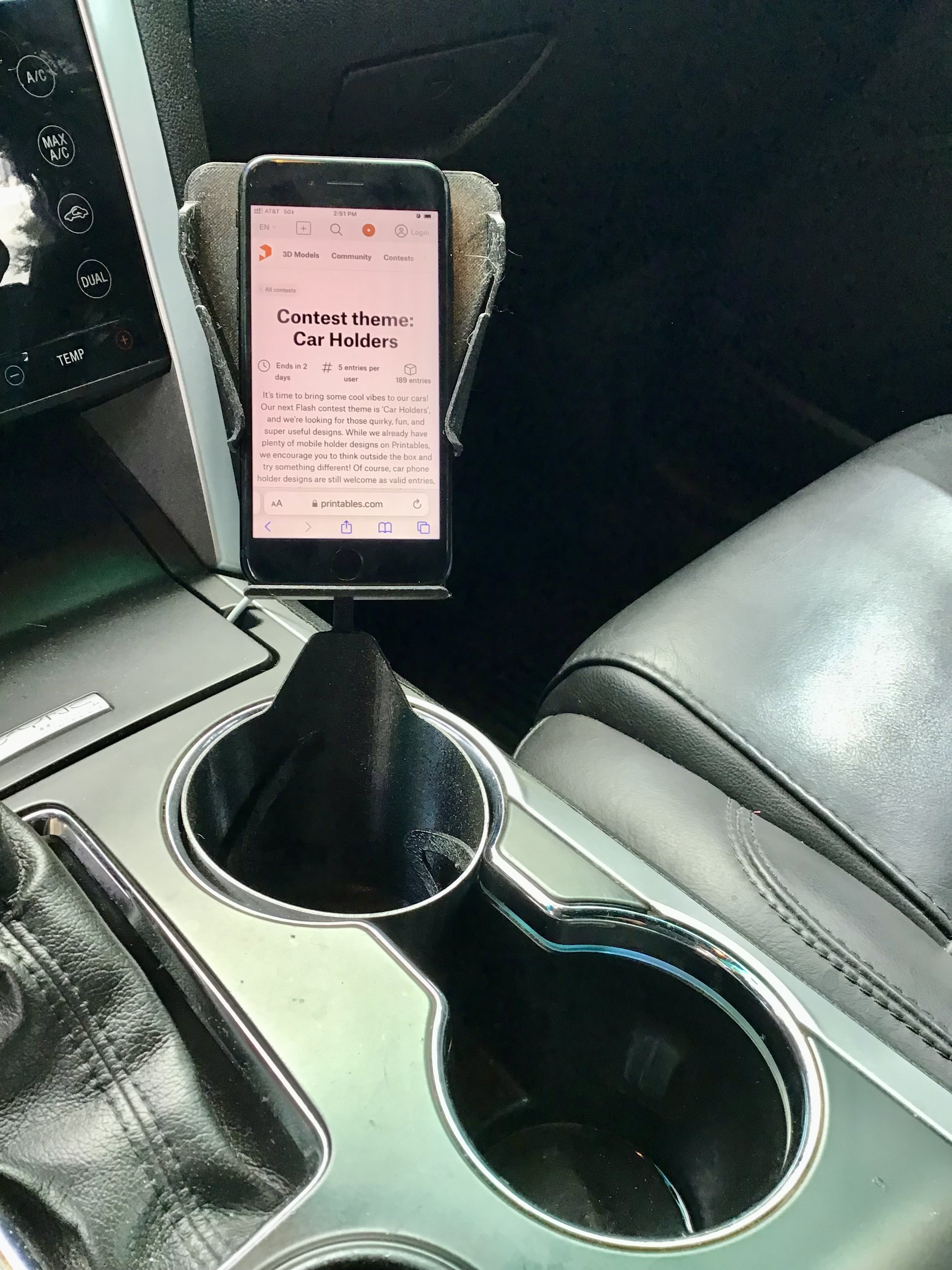 Cup Holder Phone Mount by Tim A | Download free STL model | Printables.com