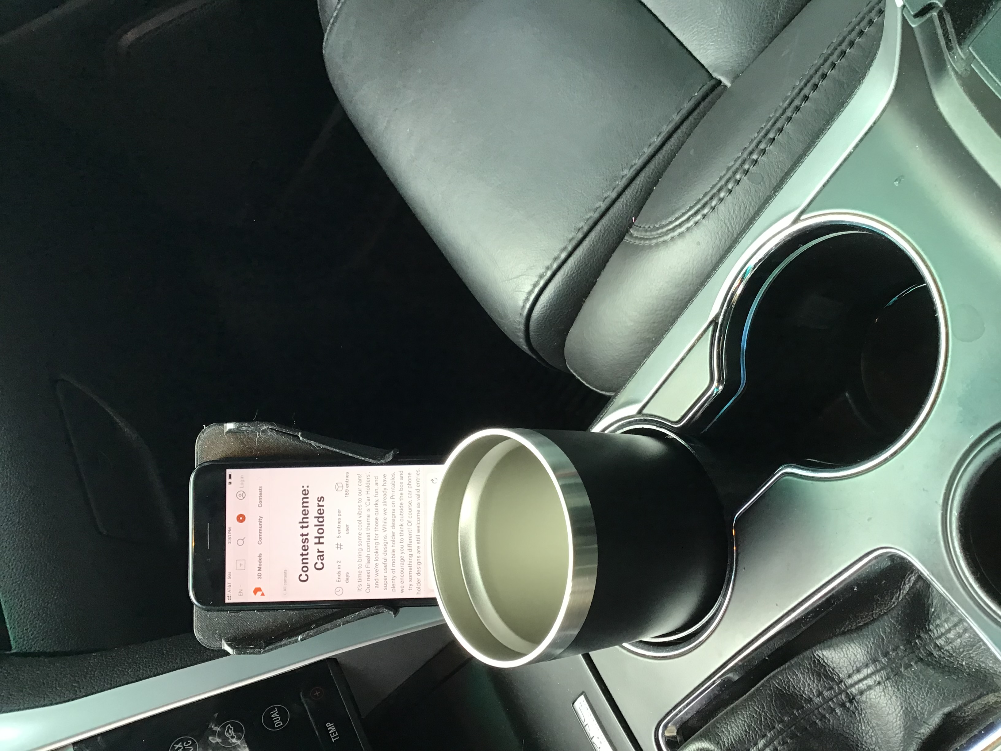 Cup Holder Phone Mount by Tim A Download free STL model