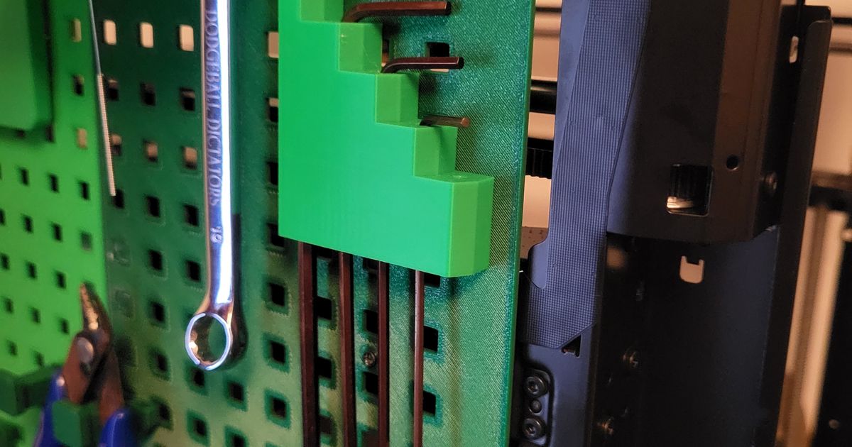 P1P pegboard Allen key holder by OT Design Engineering Download free