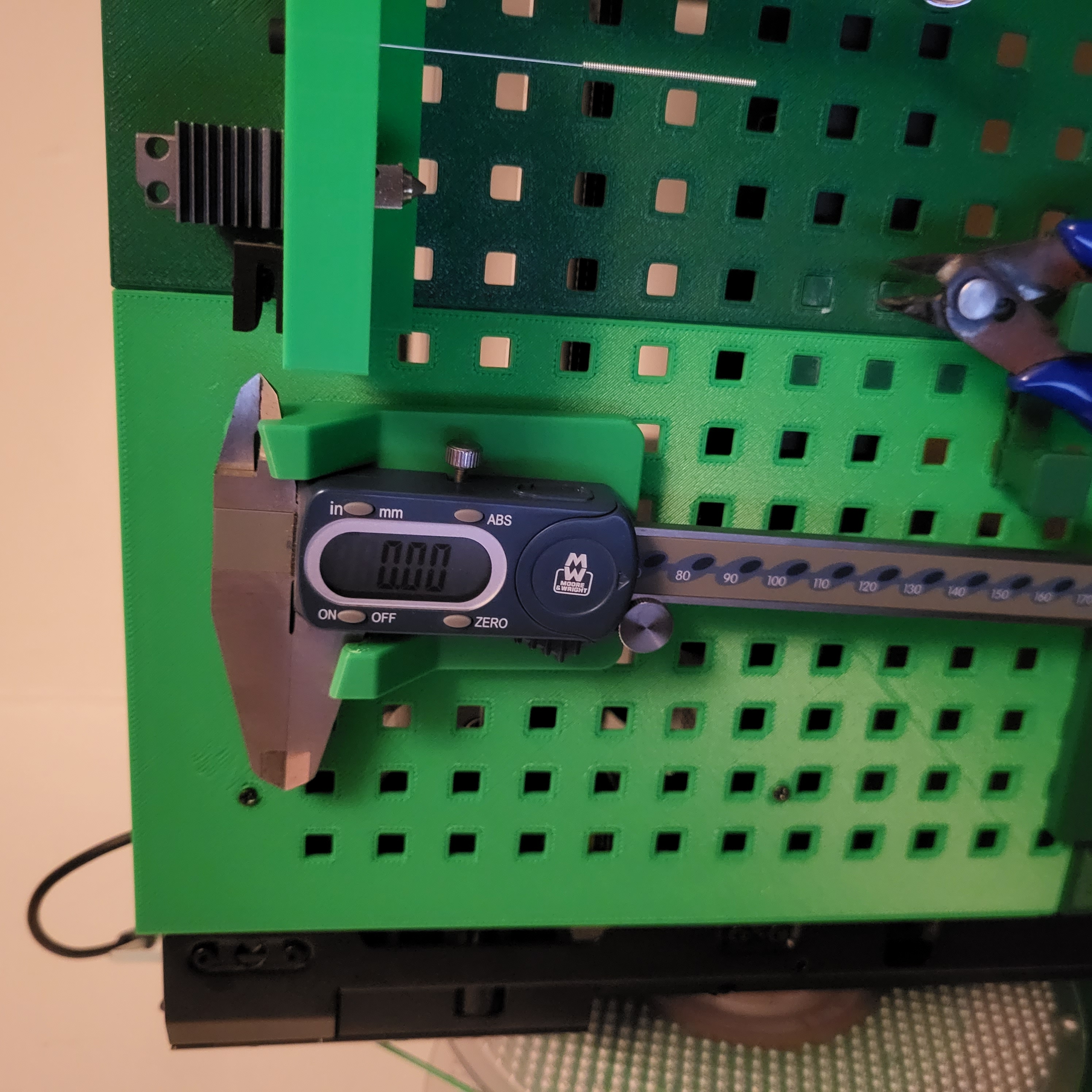 P1P pegboard caliper holder 3D model thumbnail