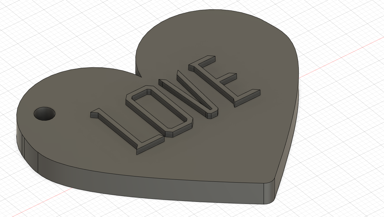 LOVE Heart Keychain / bag tag