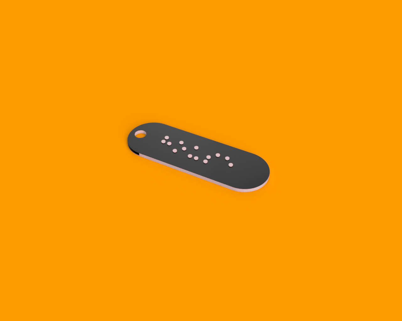 Braille Keychain by BroJJ Download free STL model