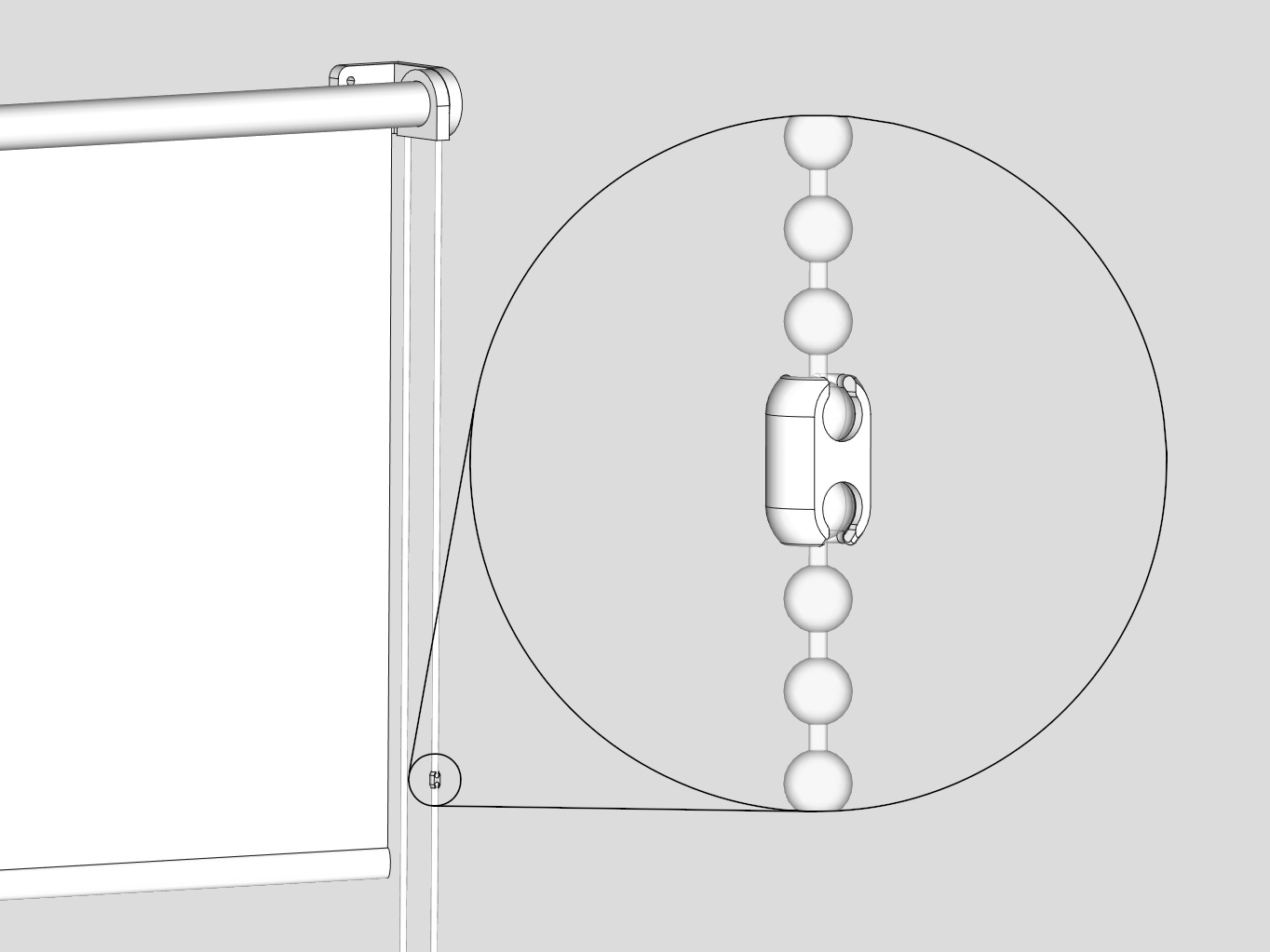 Blind chain connector/coupling replacement