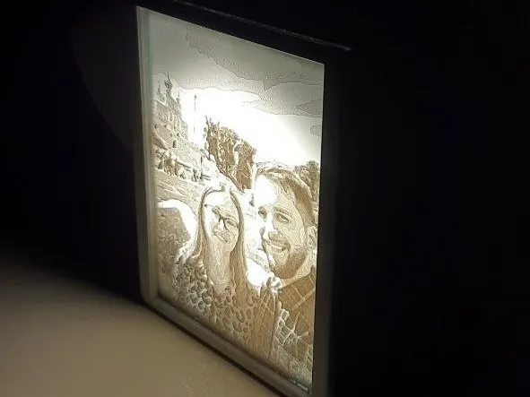 Lithophane night light frame