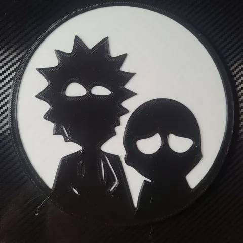 Rick and Morty silhouette