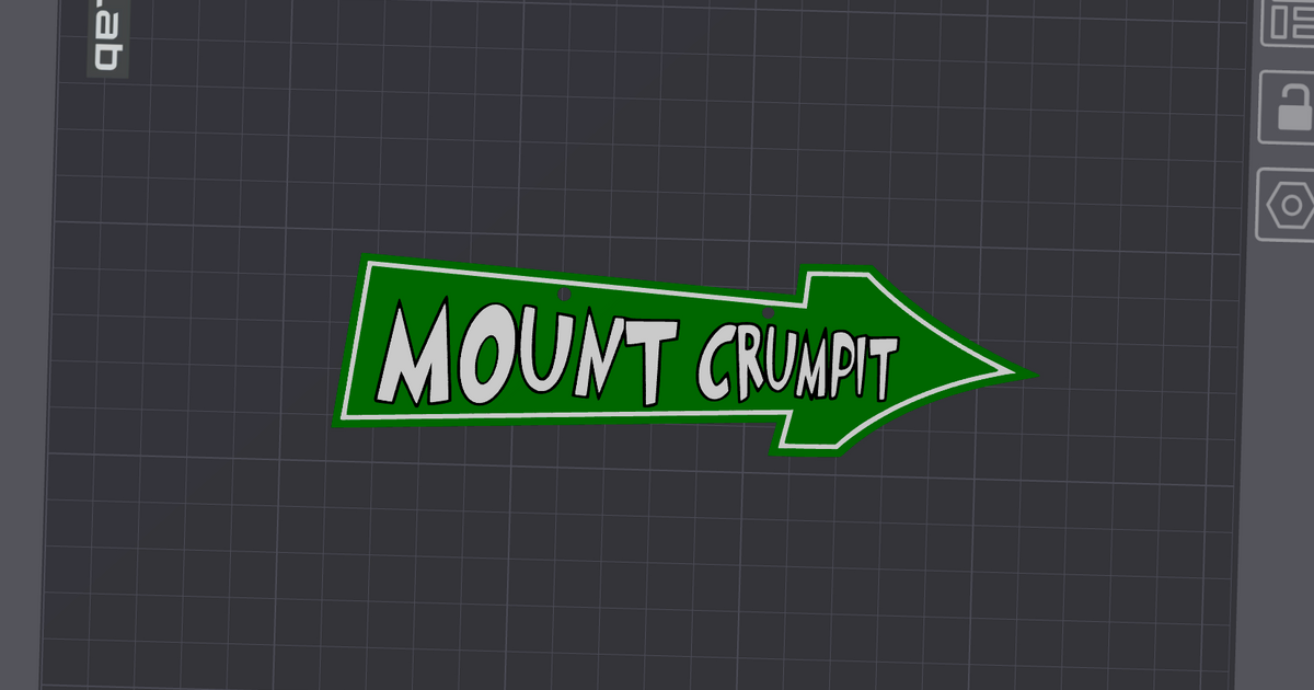 Mount Crumpit Ornament sign by WagZ Download free STL model