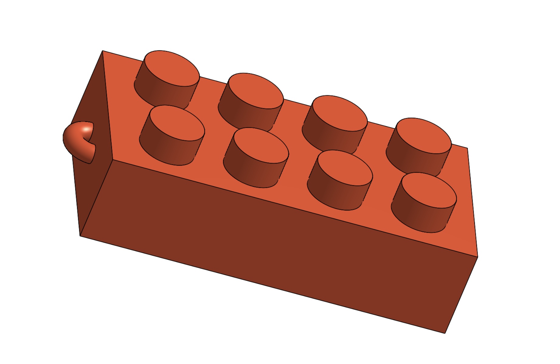 Miniatura 3 do modelo 3D Brick Keychain