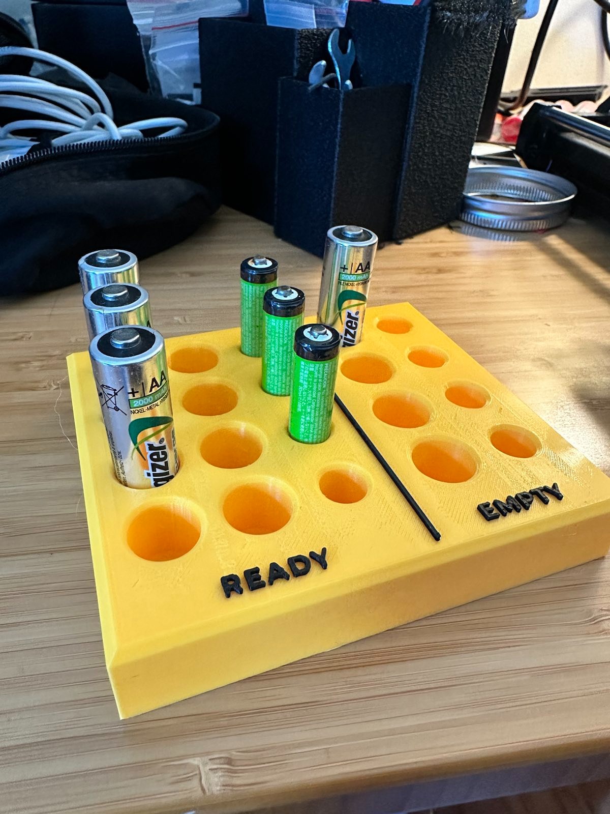 AA and AAA Battery Organizer (Parametric) by harris Download free STL