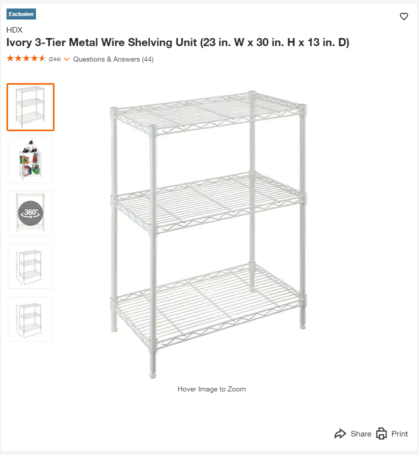 Hdx deals metal shelving