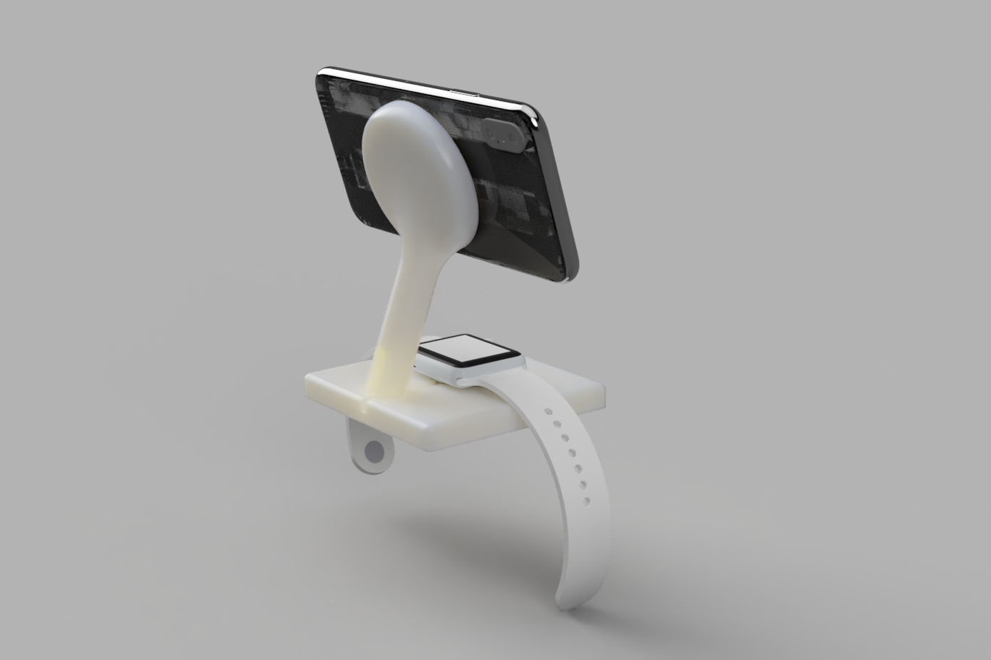MagSafe iPhone and Apple Watch Stand 3D model thumbnail