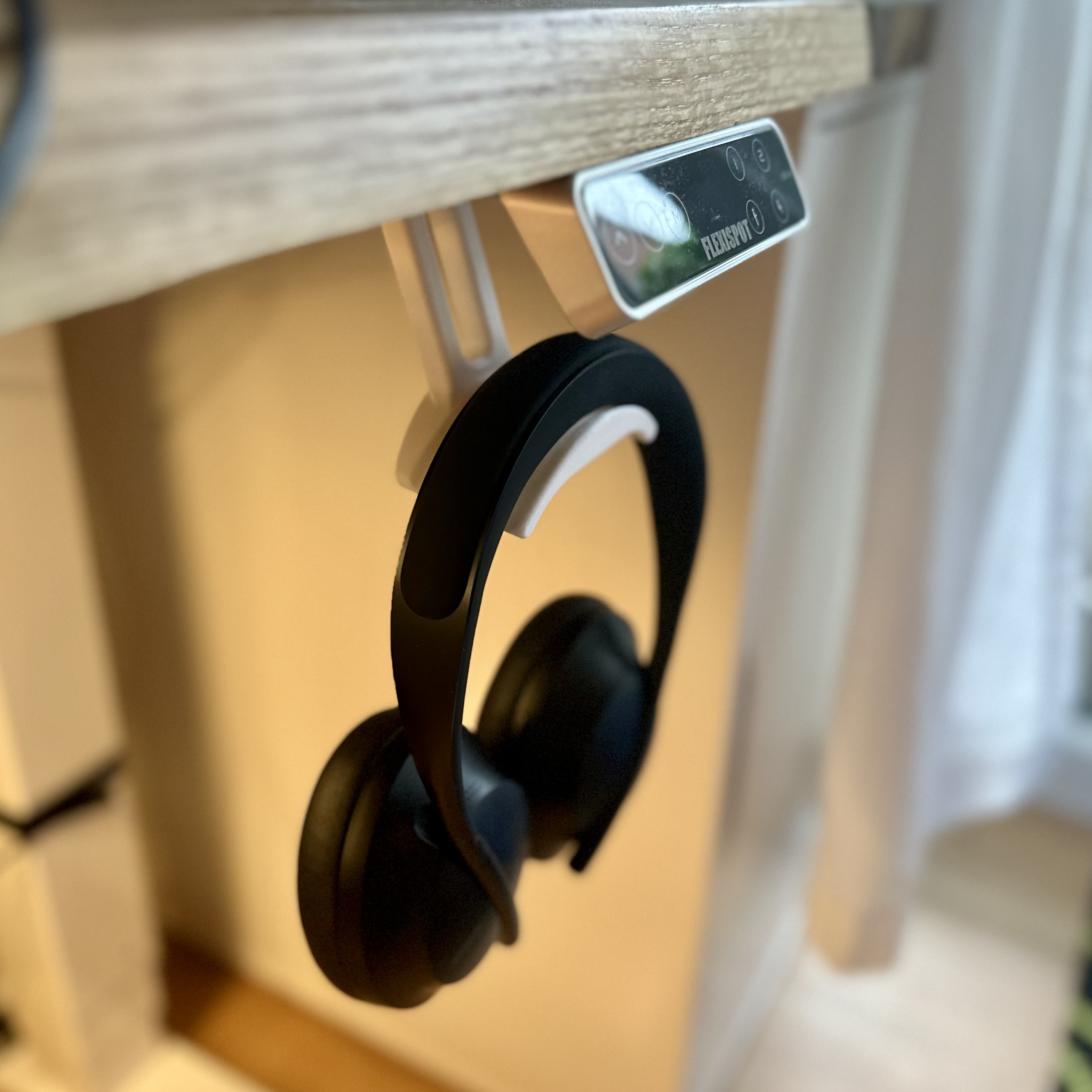 Under table headphone holder