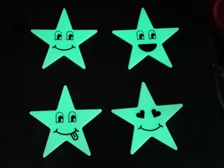 Glow stars - extruded face features version by alexan_e, Download free STL  model