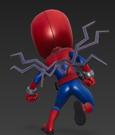 Miniatura 2 do modelo 3D cute spiderman chibi