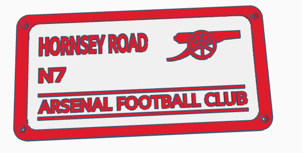 Arsenal N7 wall plaque