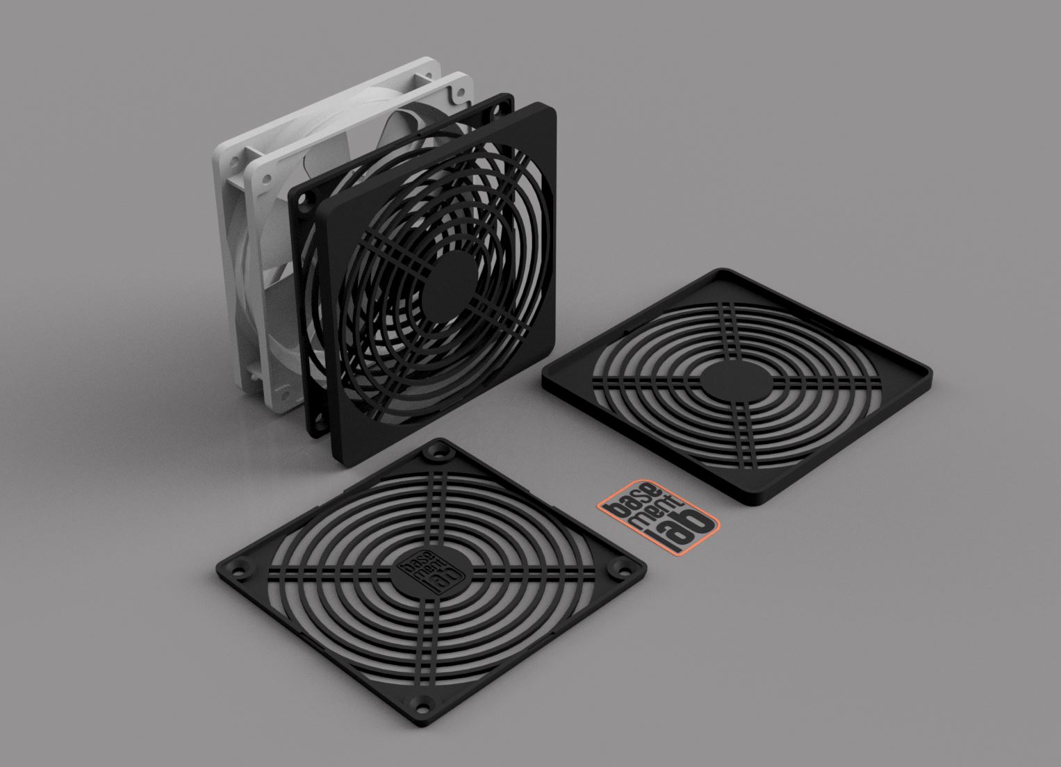 Modular Fan Cover 120mm for PC case/Rack/3d Printers
