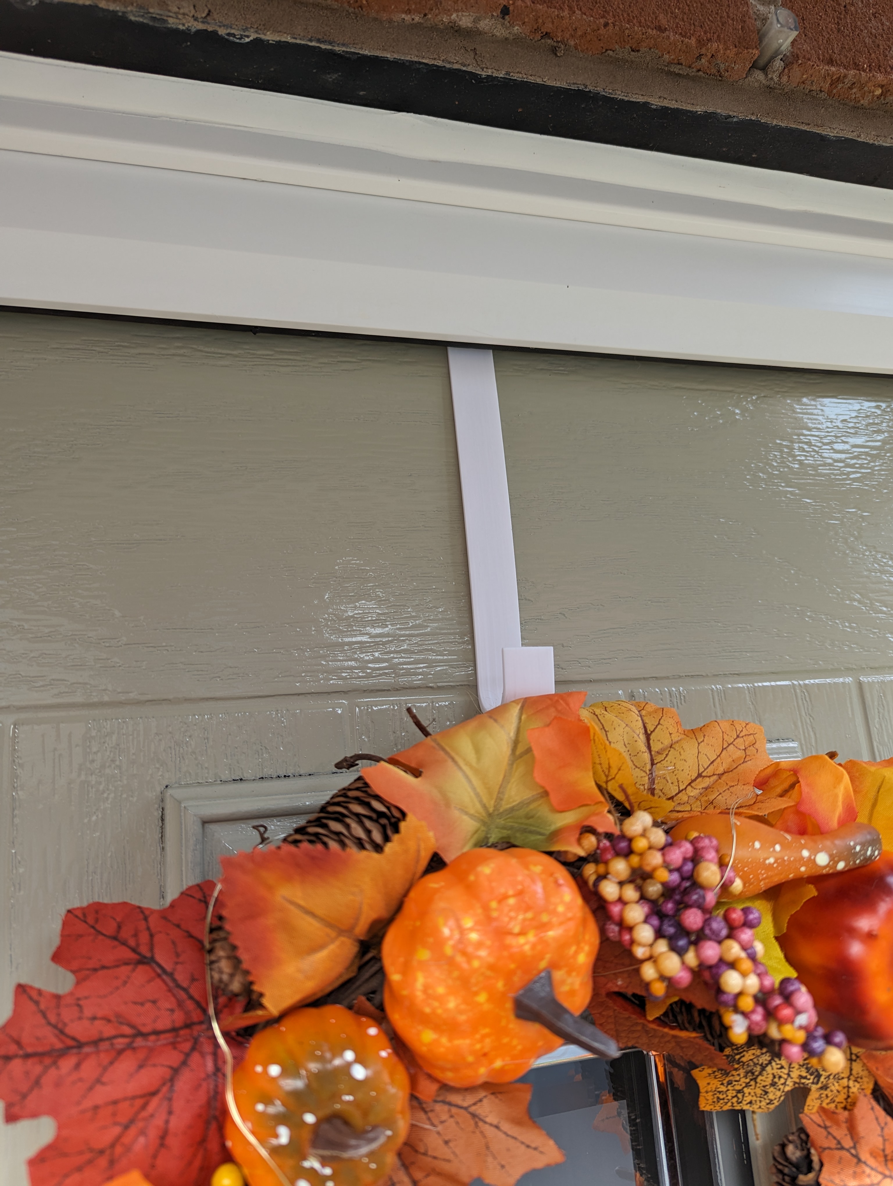 Door hook for wreaths etc.