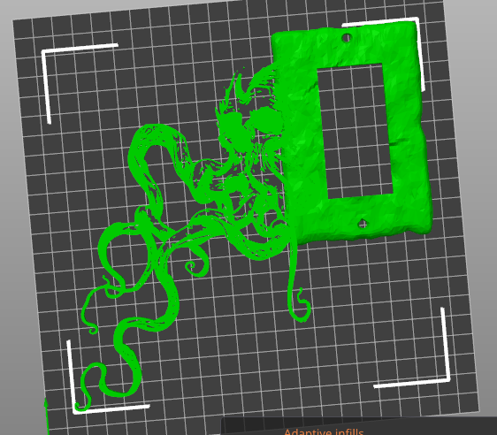 Decora or GFCI skully tentacle cover plate