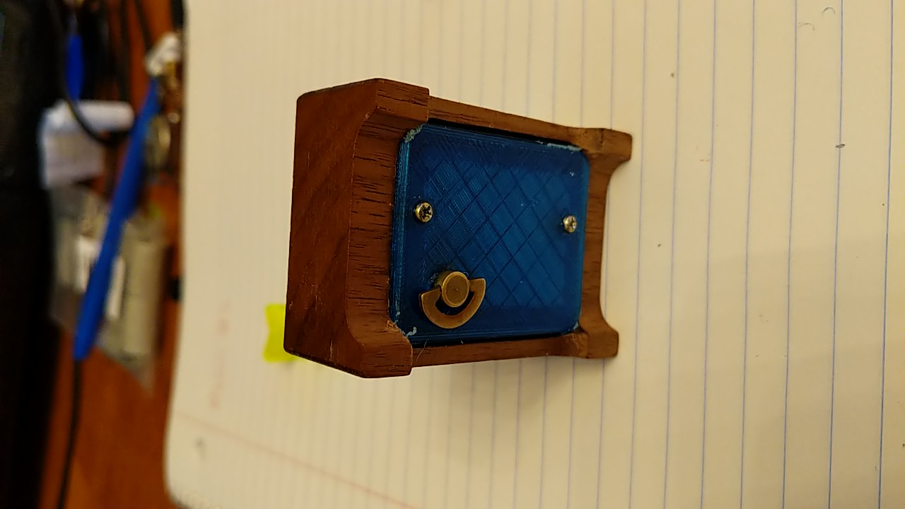 Shore town music box repair inside box and lid by Dan Rogers