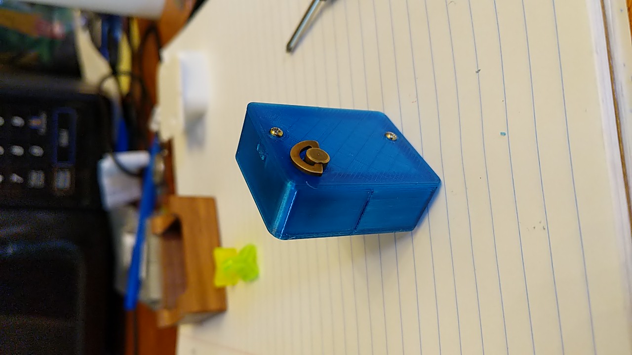 Shore town music box repair inside box and lid by Dan Rogers