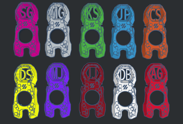 VORON STEALTHBURNER KEYCHAIN WITH INITIALS