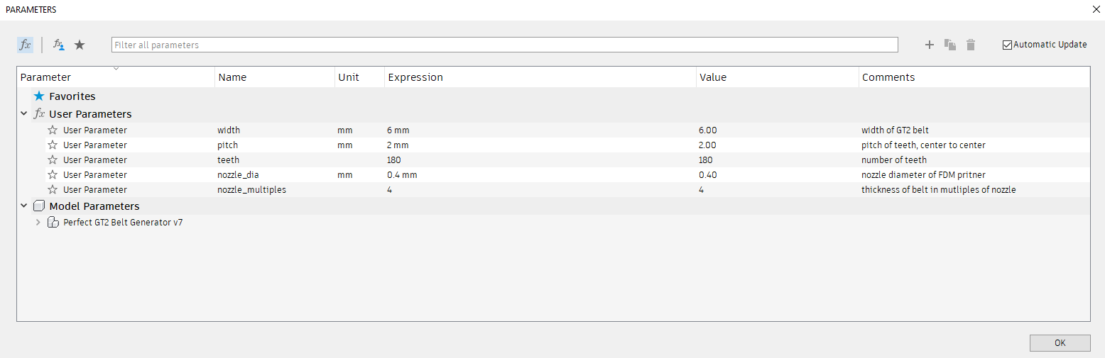 Perfect Belt Generator GT2 Timing Belts by John, CTO of Rack Robotics