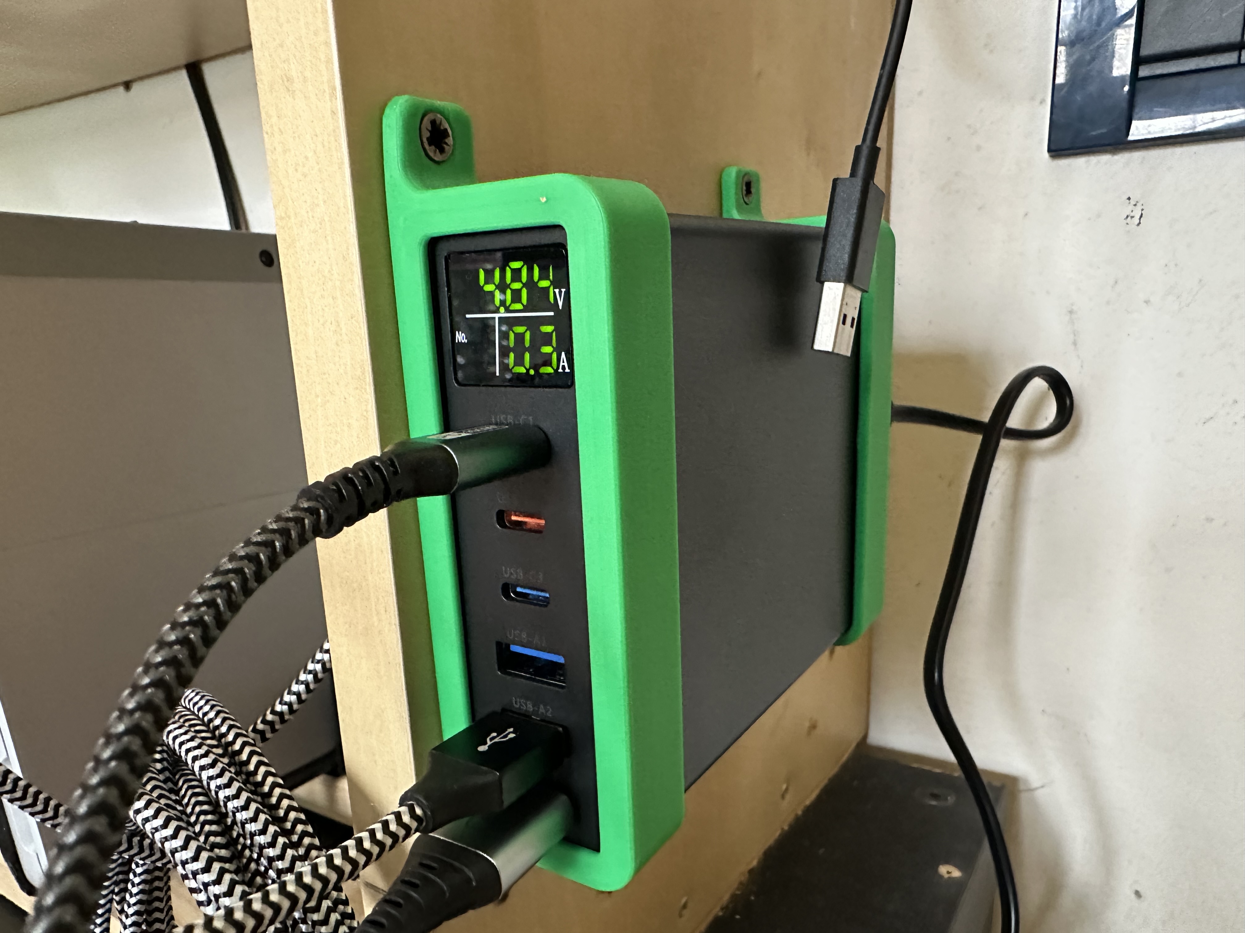 Multi port charger wall mount