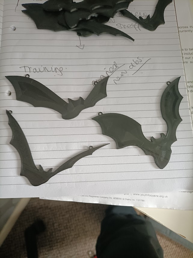 Bat Silhouette with Loops 3D model thumbnail