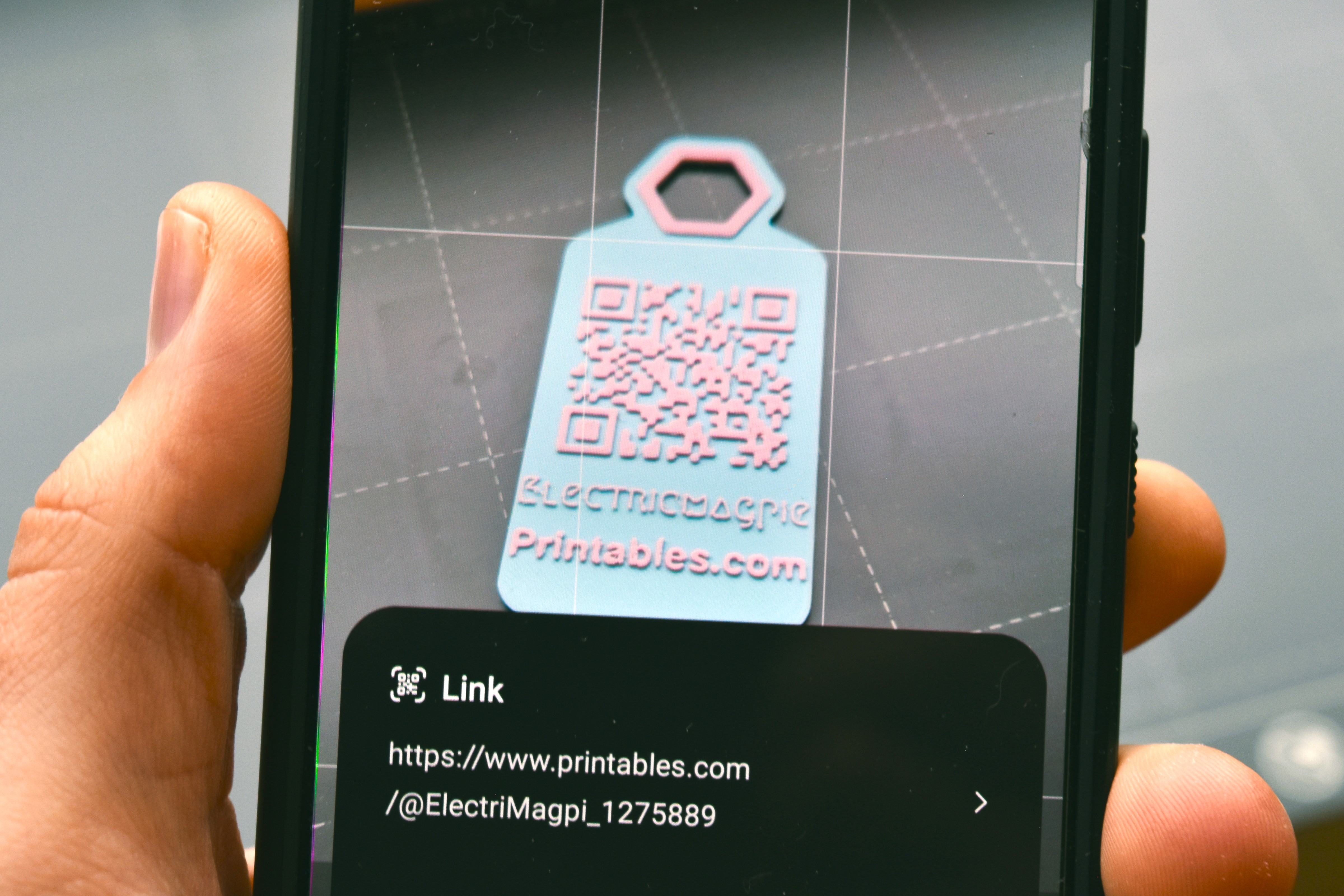 Miniatura 3 do modelo 3D QR Code Keychain