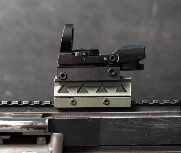 Skeletonized rail riser (picatinny/RIS)