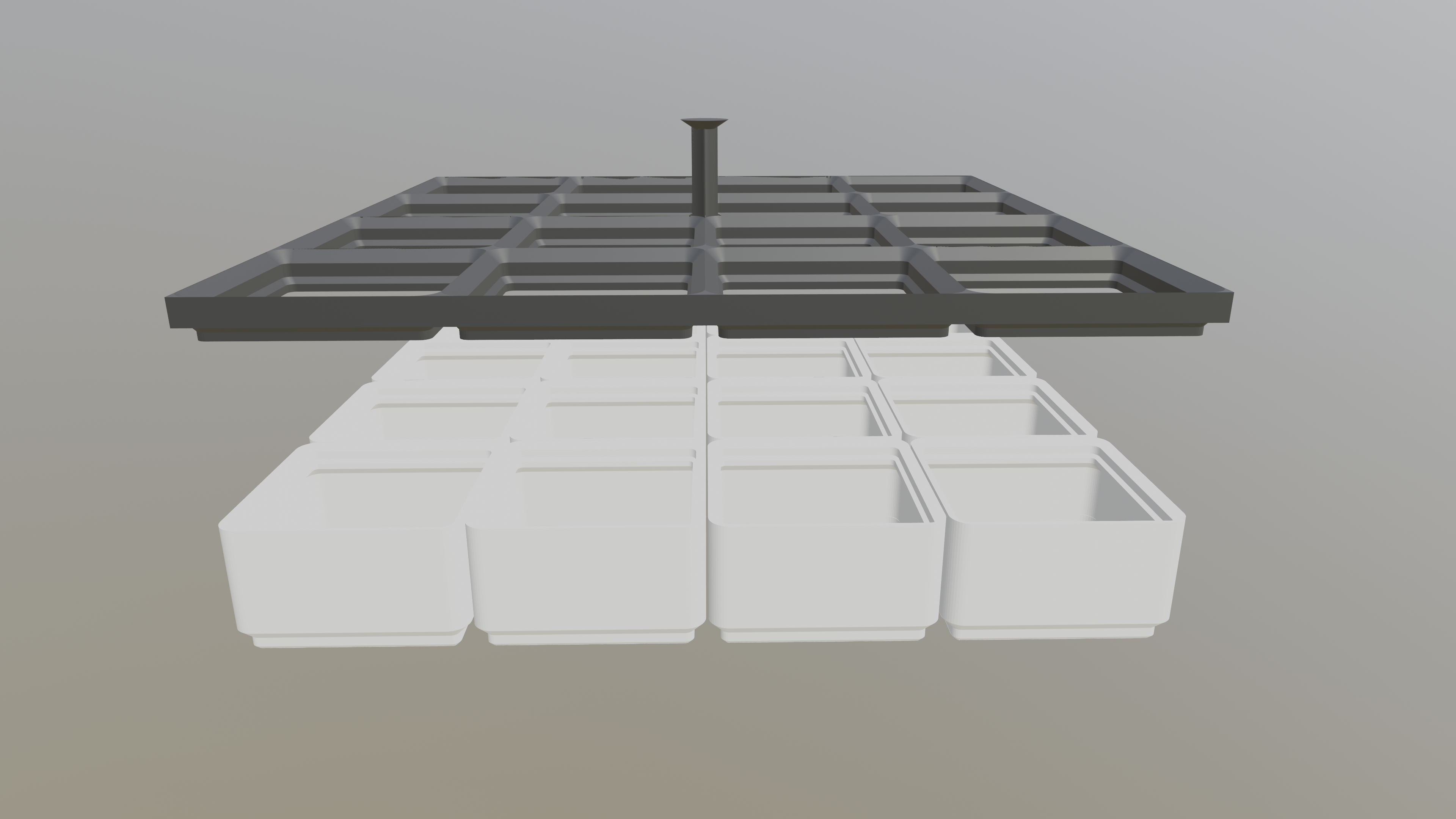 Gridfinity Stackable Baseplate with Handle (4x4) — thumbnail 2