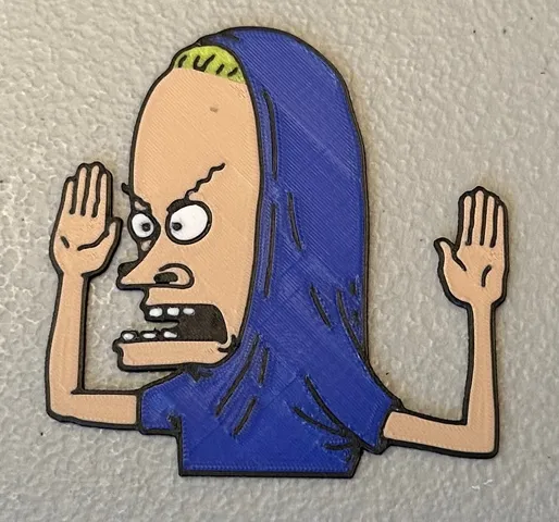 Multicolor Beavis Magnet