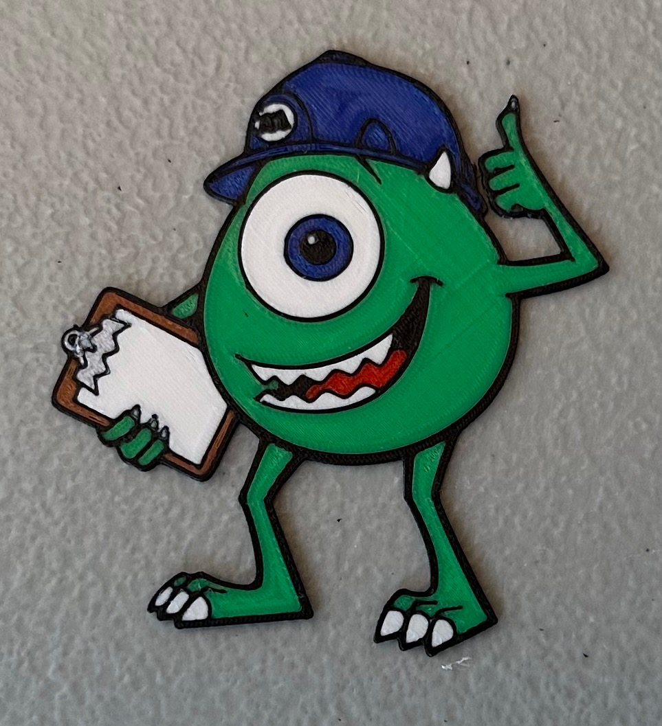 Multicolor Mike Wazowski Magnet