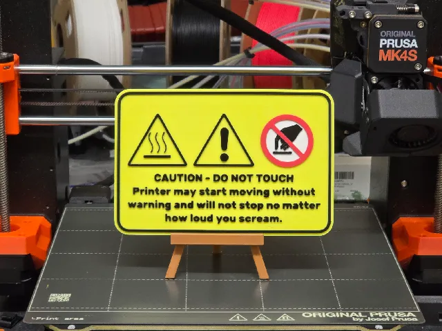 Printer Safety Sign (Multimaterial)