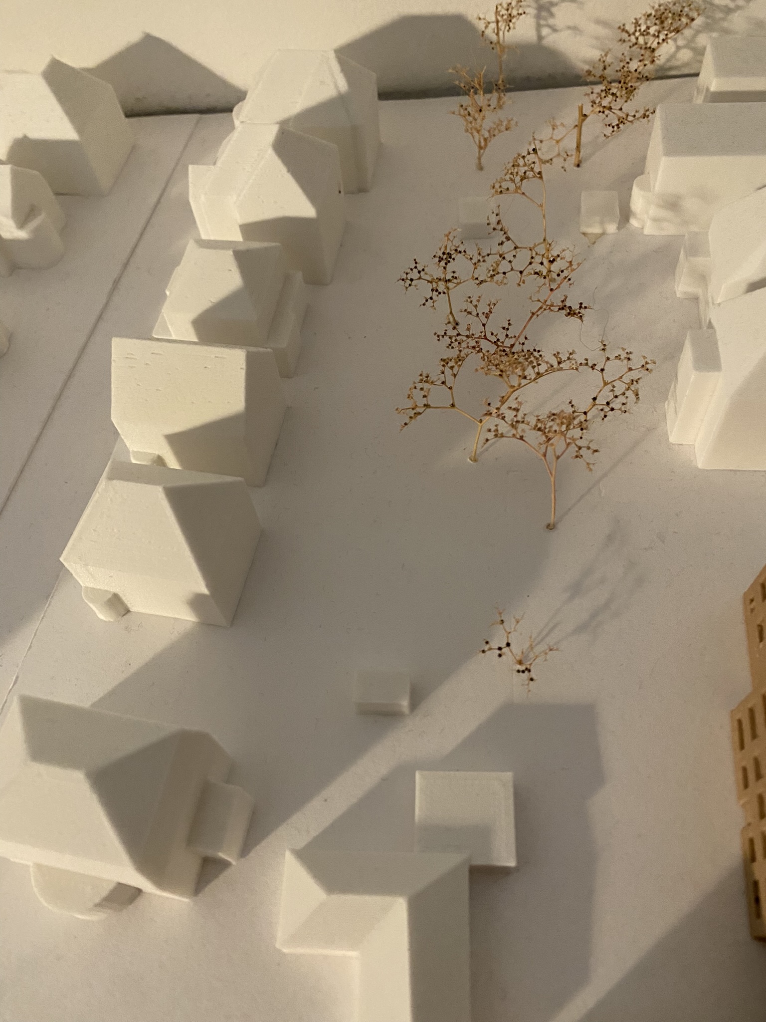 Collection of different houses in a scale of 1:500