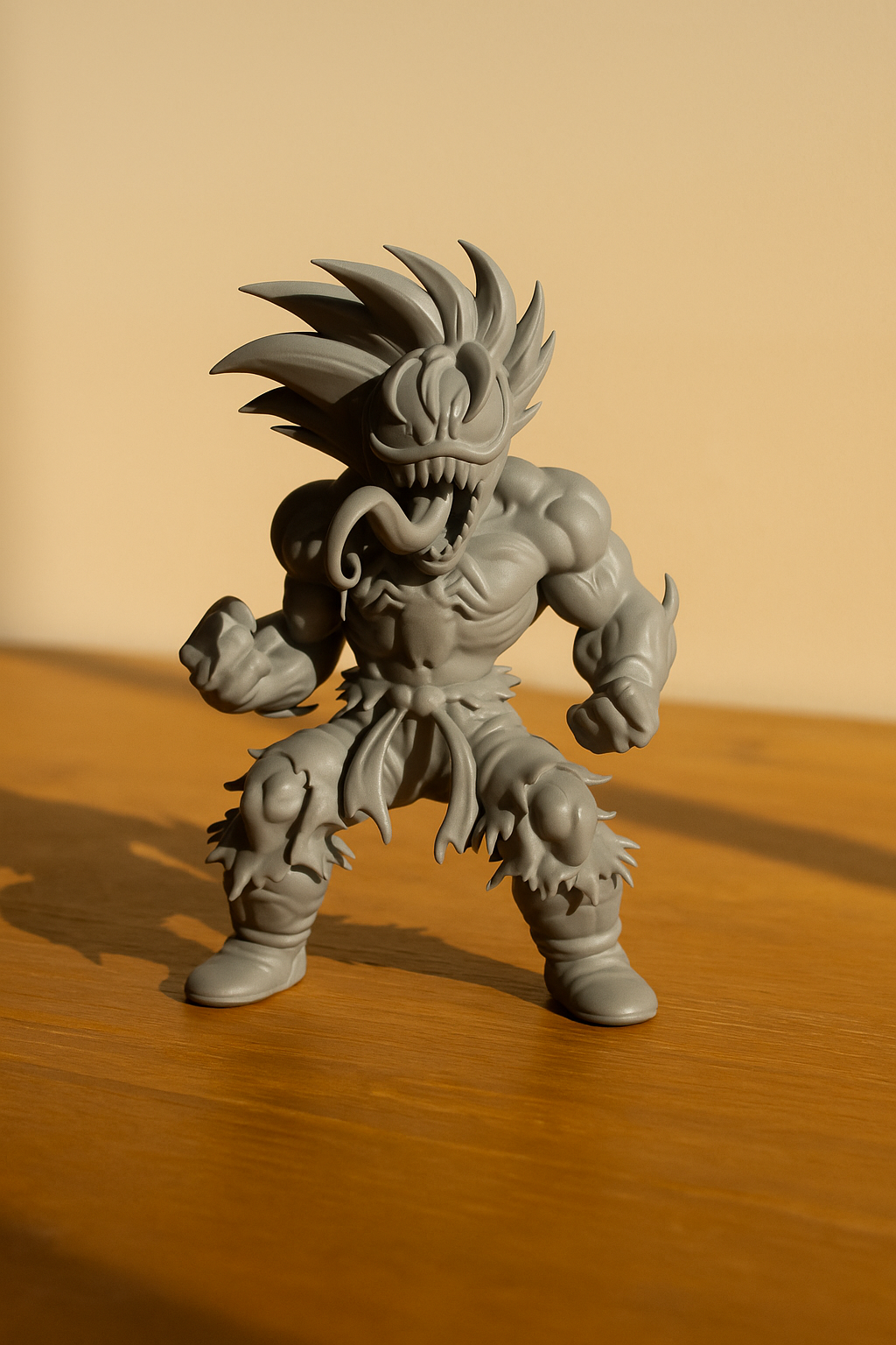 Venom Goku 3D Model – Fusion of Saiyan Rage & Symbiote Power | STL for 3D Printing