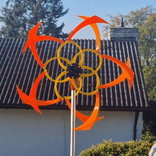 Optical Illusion wind wheel - EOS_02 (approx. 45cm / 17,7") - NO-GLUE design available